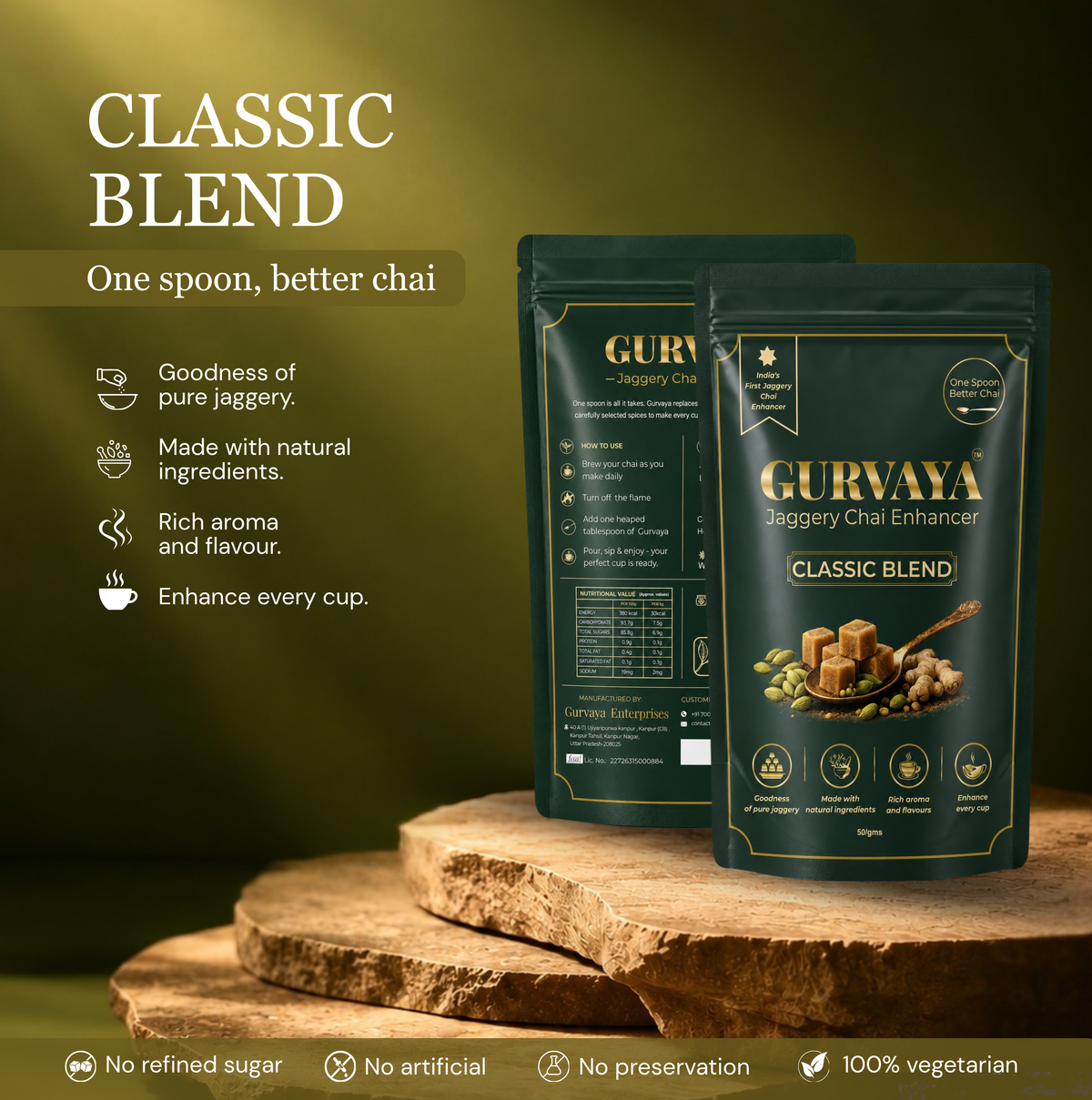 Classic Blend – Premium Jaggery Chai Enhancer