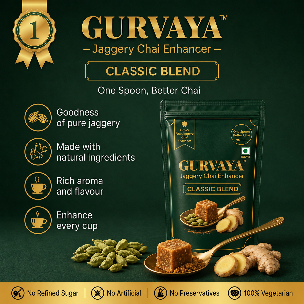 Classic Blend – Premium Jaggery Chai Enhancer